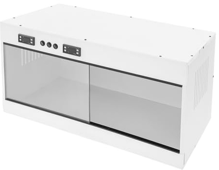 MEELRYD Glasterrarium, 80x40x40cm Terrarien für Reptilien & Amphibien mit Intelligentem Thermostat, Reptilienzuchtbox für Schnecken Amphibien Insekten Schildkröten