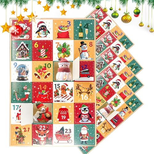 Weihnachts Countdown Kalender Leerer Festlicher 5-teiliger