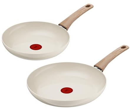 Tefal - Reflect Batterie 2 poêles 24 et pour votre cuisine - 28 cm | Revêtement céramique Inoceram antiadhésif - Cuisson saine - Technologie Thermo-Signal - Compatible tous feux dont induction