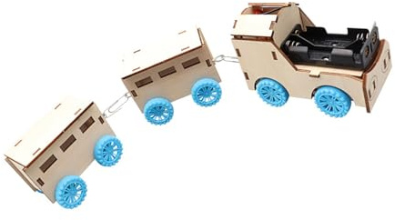 Jeanoko Holzeisenbahn-Puzzle, Lernspielzeug, Funktionsprinzip, 3D-Holzpuzzles für, Wissenschaftliches Experiment, Handgefertigter Puzzle-Unterricht für Mehr Als 6 Jahre Alt