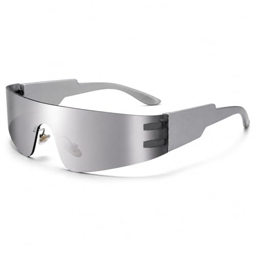 deegbbyi Futuristische Sonnenbrille, Schnelle Brille Rave Brilles Cosplay | Fahrradbrille Sonnenbrille für Herren und Damen, Brille für Rollenspiel Halloween, für Weihnachten, Halloween, Radfahren