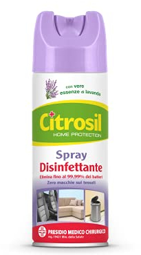 Citrosil Home Protection - Spray Disinfettante con Vere Essenze di Lavanda, Superfici Multiuso, Elimina Fino al 99,9% dei Batteri, 300 ml
