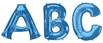 Anagram Folienballon, Buchstabe J, Blau, 86,4 cm
