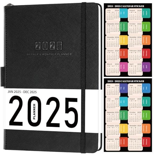 kalender 2020 A5, Terminplaner 2020 Taschenkalender mit Ledereinband und Stiftschlaufe und dicken Papieren, Innentasche und 88 Notizseiten im Geschenkkarton