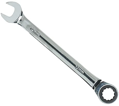 12mm Ratchet Spanner Steel Fixed Head Gear Wrench Open End & Ring (12mm)