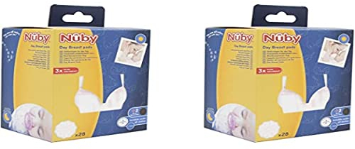 Nûby - 2 confezioni di coppette assorbilatte ultrasottili, giorno - 2 x 30 pezzi