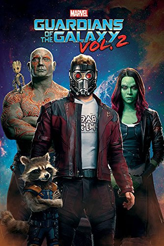 empireposter Guardians of The Galaxy 2 - Characters in Space - Film Poster Plakat Druck - Größe 61x91,5 cm + 2 St Posterleisten Holz 61 cm
