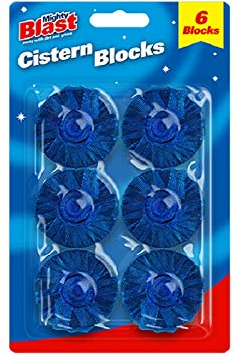 Set Of 6 Toilet Cistern Blocks Blue Clean And Freshens