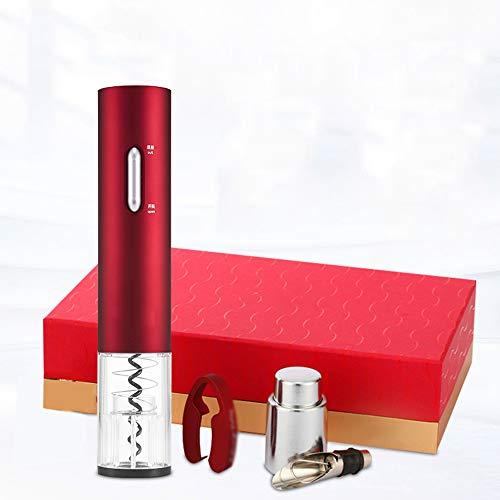 LTLWSH Electric Wine Bottle Opener, Automatic Wine Bottle Opener Kit,Battery Operated Wine Opener, With foil cutter, a vacuum pump and wine pourer,Black