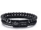 XUANPAI Männer Personalisierte Inspirational Mantra Geflochtene Wrap Leder Seil Armband Stulpearmband Ermutigung Motivations Geschenk, Be Brave and Keep Going