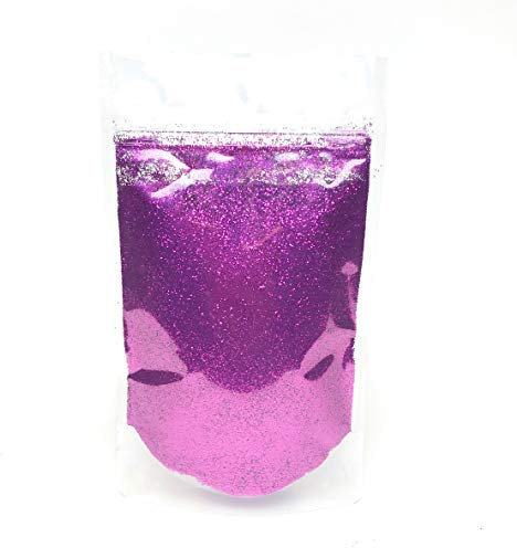 Glitterexpress Additivo per vernice glitterata rosa acceso Glitter fine, poliestere, 100g