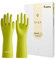 LANON 3 Paires wahoo Respectueux de la Peau Gants de Nettoyage, Gants de Vaisselle Avec Doublure en Coton Floqué, Réutilisables, Antidérapant, Cyan, S
