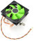Mxtech Ventilador de CPU de 3 pines/2000 RPM resistente a la corrosión, radiador de CPU duradero para 775/1150/1151/1155/1156/1366(verde)