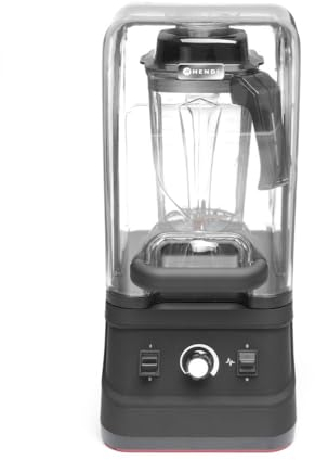 HENDI Blender sans BPA, Manuel, caisson insonorisant fait, avec pichet de 2,5L, résiste aux températures de -40°C à 90°C, Smoothie-Cocktails-Desserts, 1680W, 252x258x(H)547mm, Sans BPA