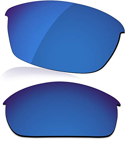 LenzReborn Polarized Lens Replacement for Oakley Flak Jacket Sunglass - Navy Blue - Polarized Mirrored