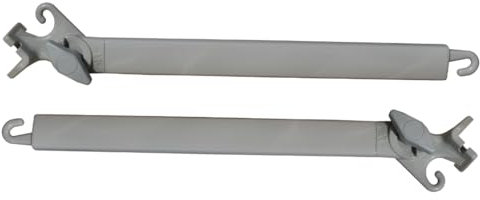 TENDAGGIMANIA Braccetti per Tende da Sole a Caduta Esterne in Alluminio - 1 Coppia di Bracci Tende da Sole Ricambi REGOLABILI + 4 Viti autoforanti Incluse - Colore Grigio - Misura 70 cm
