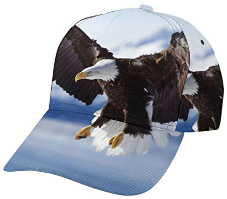 YZHYWJFF Korea Winter Lake Print Baseball Cap für Herren Damen Verstellbare Mütze - Unisex Vier Jahreszeiten Sonnenhut, Adler, One size