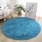Lifup Teppich Shaggy Anti Rutsch Pflegeleicht, Rund Langflor Teppich für Wohnzimmer Schlafzimmer Kinderzimmer Hellblau 180 cm