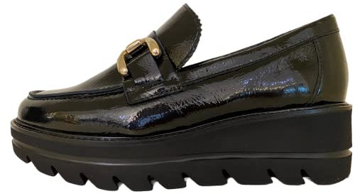 CALLAGHAN - Mokassin Schwarz Lack Partyline, Schwarz , 35 EU