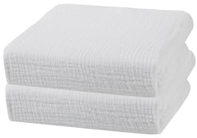 2-Pack sproutling® Baby Spannbettlaken aus Musselin | Atmungsaktiv & schweißfrei | In Portugal produziert | 100% Bio-Baumwolle | GOTS-Zertifiziert | Premium Qualität | Für erholsamen Kinderschlaf