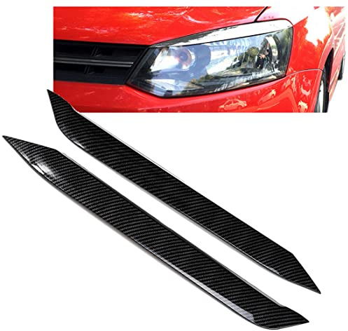 GCcv Auto Scheinwerferblenden Scheinwerfer Augenbrauen Für Polo MK5 6R 6C 2011-2018 Augenlider Trim Abdeckung Dekoration Aufkleber Auto Zubehör 1 Paar