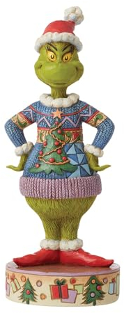 Jim Shore 6012700 Figur Grinch trägt hässlichen Pullover, 22 cm