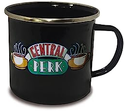 Logoshirt® Friends I Central Perk I Logo I Mug émaillé I Tasse rétro I avec Motif I ca. 400 ml I Design original sous licence