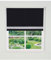 Straight Diamante Edge Border Dimout Roller Blind (165cm Drop) 50cm Black