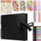 JETOP Scrapbook Photo Albums 80 Black Pages Photo Album Scrapbook with 9 Metallic Marker Pens Couples Scrapbook Baby Scrapbook Personalised Scrapbook with Rust-Free Binding and Sturdy Hard Cover A4