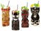 Morlinca Tiki Mugs - Tiki Mugs Lot de 4 - Verres Tiki en céramique Verres à Cocktail Tiki Bar Decor Tiki Cocktail Party - Soirées à thème Tiki - Fêtes d'halloween - Fête hawaïenne,A1