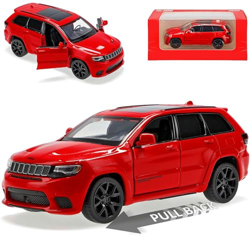 Generisch Jeep Grand Cherokee WK2 Trackhawk Rot 2010-2021 1/36 Tayumo Modell Auto mit oder ohne individiuellem Wunschkennzeichen