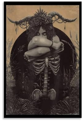 REOTTO Occult Gothic Witchcraft Poster Poster Dekorative Malerei Leinwand Wandkunst Wohnzimmer Poster Schlafzimmer Malerei,Wandkunst Bilddruck Moderne Familienzimmer Dekor 12x18inch(30x45cm)