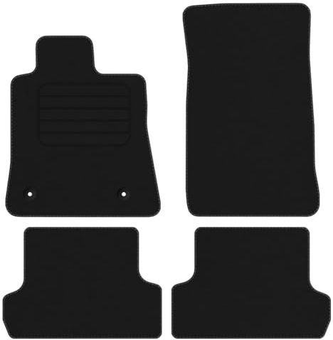 Velourmattenset für Chevrolet Camaro VI Bj. 2015-2023 Basic runde Befestigungen Automatten Veloursfussmatten Mit Absatzschoner Passform Neu