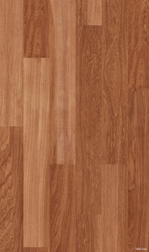 DobleUve Estudio Vinyl Teppich Holzoptik | Braun | 80x200 cm | Waschbarer Rutschfester Küchenläufer | Kinder | Wohnzimmer | Vinylboden PVC