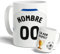 DEREGALOOS Taza Personalizada con nombre de Fútbol Español. Tazas de Desayuno personalizada. Regalo Original para Aficionados del Futbol. Regalos Mundial Español. Pulsera de regalo
