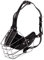 FOUDAY Pitbulls and German Shepherds Dog Muzzle Wire Basket, Metal Face Basket Dog Mouth Breathable, Adjustable and Durable Leather Lead (Black B, 8.5 * 30 * 37cm)