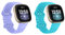 Sport Armband Kompatibel mit Fitbit Versa 3/ Versa 4 Armband/Sense/ Sense2 Armband, Weiches Silikon Ersatzarmband Atmungsaktives Uhrenarmband für Damen Herren (Einheitsgröße, Helles Lila-Himmelblau)
