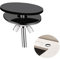 NIYATA Cache Trou Lavabo Noir,Cache Trou Evier Noir 5CM,Cache Trou Evier Cuisine,Cache Lavabo Cuisine,Couvercle de Trou pour Bouchon de Trou de Robinet d'Évier