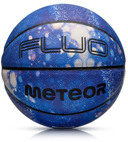Meteor Leuchtender Basketball Größe #7 - Fluoreszierender Glow-in-The-Dark Ball für Ausbildung, Jugend und Kinder - Sei der Star auf dem Court