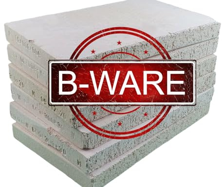 Bündel 2 Wahl Schamotte mit Abplatzern zur universellen Verwendung mit optimschem Makeln ähnl. Abb., All' unsere 2. Wahl-Schätze sind neu und komplett unbenutzt (2 Stück 60 x 30 x 3 cm)