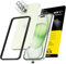 NEW'C 3x for iPhone 15 Plus Screen Protector (6.7 inches)+ 3x Camera Lens Protector, Sensor Protection, Case Friendly Tempered Glass Film + Dust Plug- Easy installation tool include