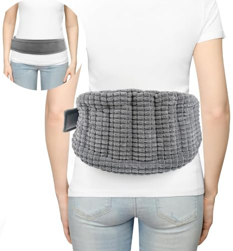 Aroma Season Microwave Heat Pads for Back Pain Relief, Wheat Bags, Microwavable Heat Pad for Waist, Stomach, Lower Back, Gifts for Family, Friends(Grey)