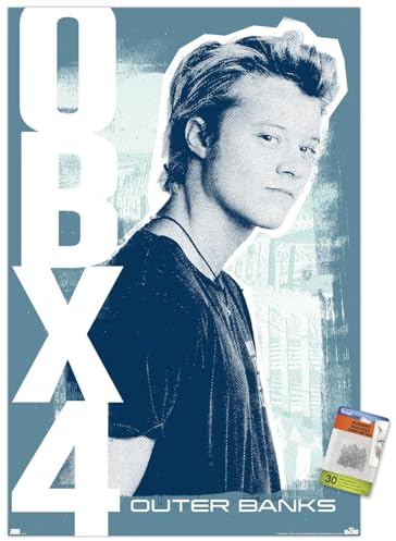Trends International Netflix Outer Banks: Season 4 - JJ Wandposter mit Pinnnadeln, 56,8 x 86,4 cm, Premium-Poster & Pinnnadel, Bundle