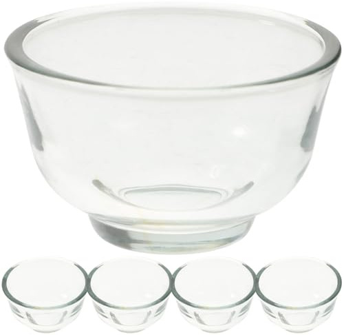 Alipis 5PCS Clear Glass Tea Cups - High Borosilicate Small Teacups 50ml for Loose Leaf - Heat Resistant Espresso Cups - Minimalist Transparent Drinkware for Tea Ceremony, Home and Office