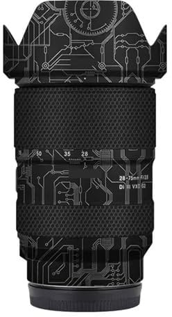 Lens Cap Skin Anti-Scratch Camera Sticker for Tamron 28-75mm F2.8 G2 fit for Sony Mount Camera Protective Wrap Film Body Protector Decal F/2.8 28-75 2.8(Circuit Titanium)