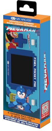 Megaman Pixel Player: Offiziell Lizenziertes Megaman-Videospiel, tragbare Schlüsselanhänger-Arcade, Spiele für Kinder und Erwachsene