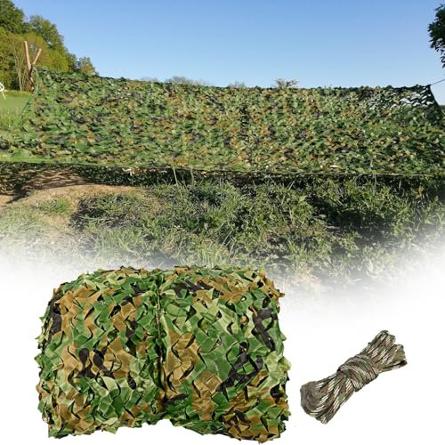 Filet De Camouflage Militaire Toile Exterieur Bâche D'ombrage Chasse Animalière Pergola Protection Sable Voiture(3x5m)