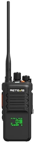 Retevis NR40 Walkie Talkie Professional, DMR Handfunkgeräte mit Großer Reichweite, IP67 Wasserdicht, 2800mAh, Klare Klangqualität, Robustes Radio für Logistikdienste, Speditionen (Schwarz, 1 Stück)