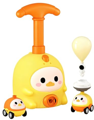 GMBYLBY Luftgepumptes Ballon Startauto, Spielzeug Spielfahrzeug für Jungen und Mädchen, fördert praktische Fähigkeiten Innen und Außenbereich, kreatives luftgepumptes fliegendes Autospielzeug