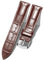 BINLUN Leder-Uhrenarmband Krokodilmuster Schnellverschluss Ersatz Kalbsleder Uhrenarmbänder Smartwatch 10 Farben 13 Größen für Herren & Damen(Silberne Schnalle,Braun,14mm)